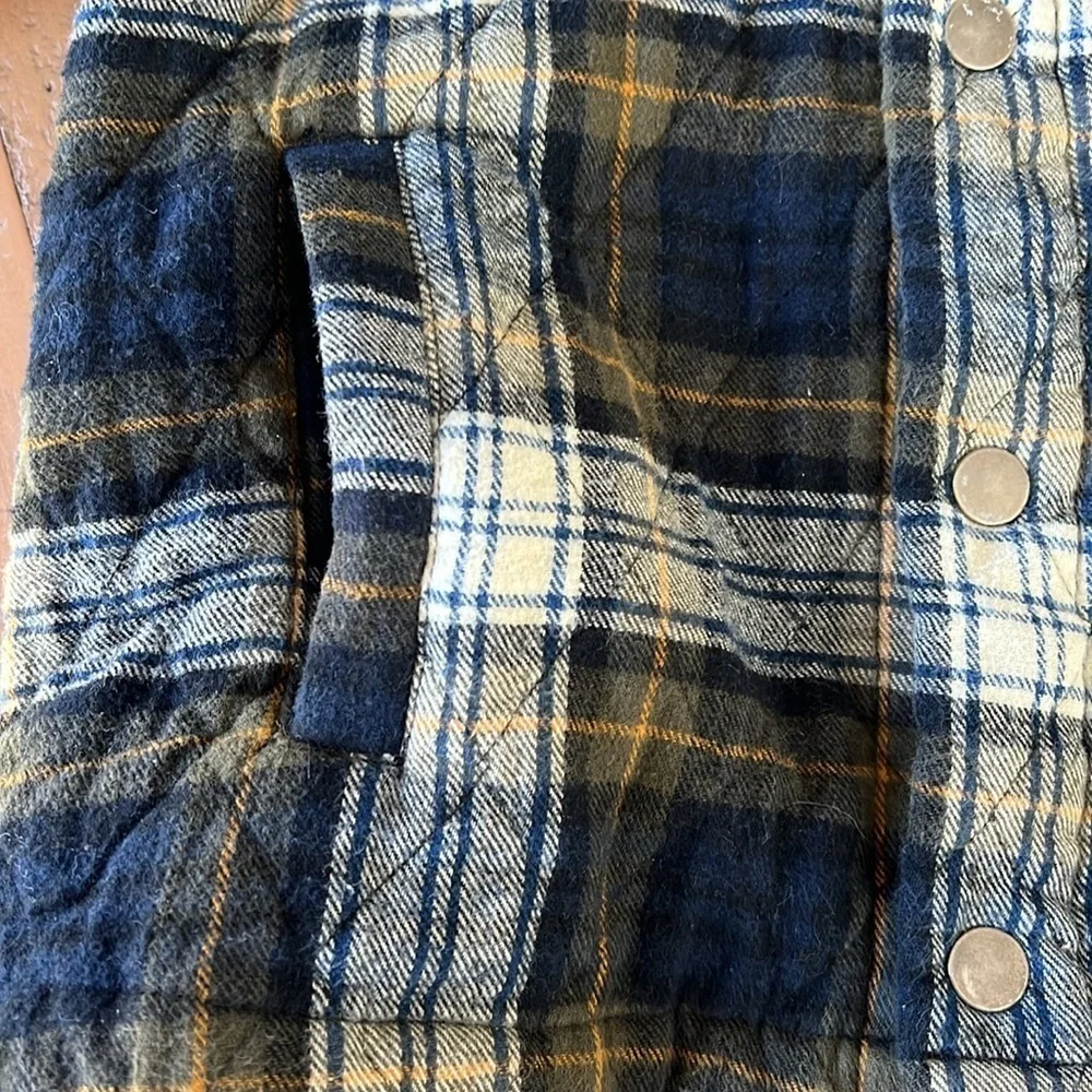 Zara flannel plaid shacket snap front jacket